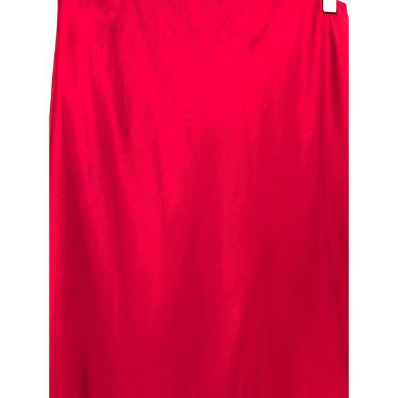Aritzia Babaton Bias Cut Slip Satin Maxi Skirt Poppy Red Holiday Glam Cocktail 8 - Picture 6 of 14